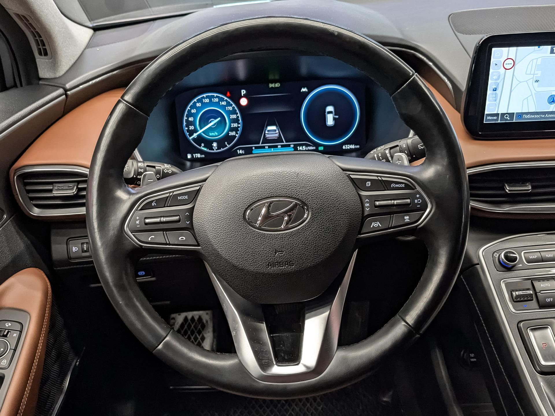 HYUNDAI Santa Fe 2.20 (199 л.с), автомат, 2021, пробег 63 246 км